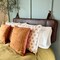 Cognac Brown Distressed Leather - Wall Mounted Headboard or Backrest Cushion with Straps product 5